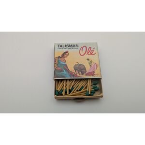 Vintage Talisman “Olé” Spanish Matchbox  Bullfighting Art  Collectible Full Box